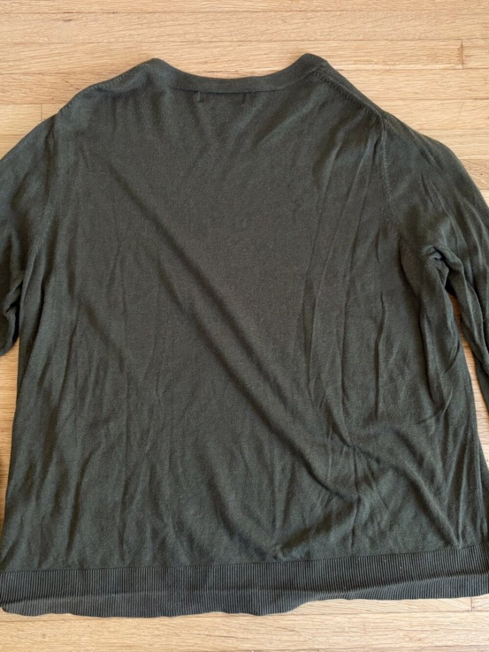 Banana Republic Forever Crewneck Sweater Olive Green XXL - Picture 4 of 9